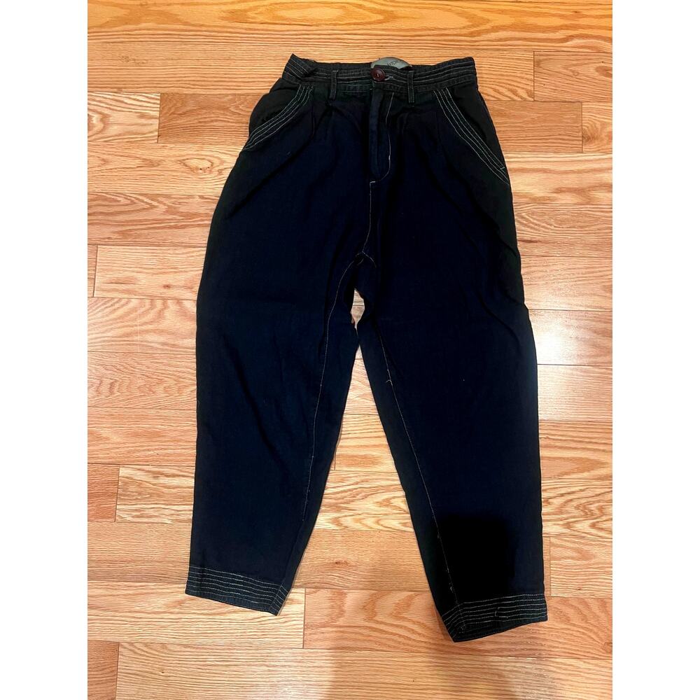100% Linen Pants Rachel Antonoff Dark Green 2 - Part of a Set (Sold Separately) - Picture 2 of 8